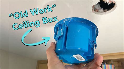 how to remove a plastic ceiling junction box|installing ceiling light fixture box.